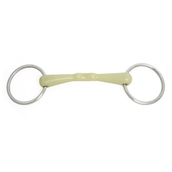 Stangengebiss 19mm Kunststoff Happy Apple biegsame Stange gewellt