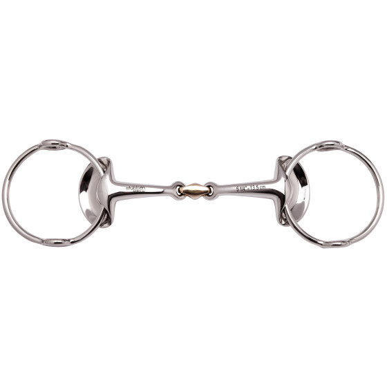 STÜBBEN Aufziehtrense 16mm SILVER WINGS Edelstahl doppelt gebrochen